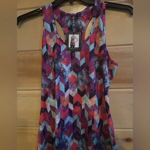 Lukka Women's Tank Top with Geometric Pattern size M NWT